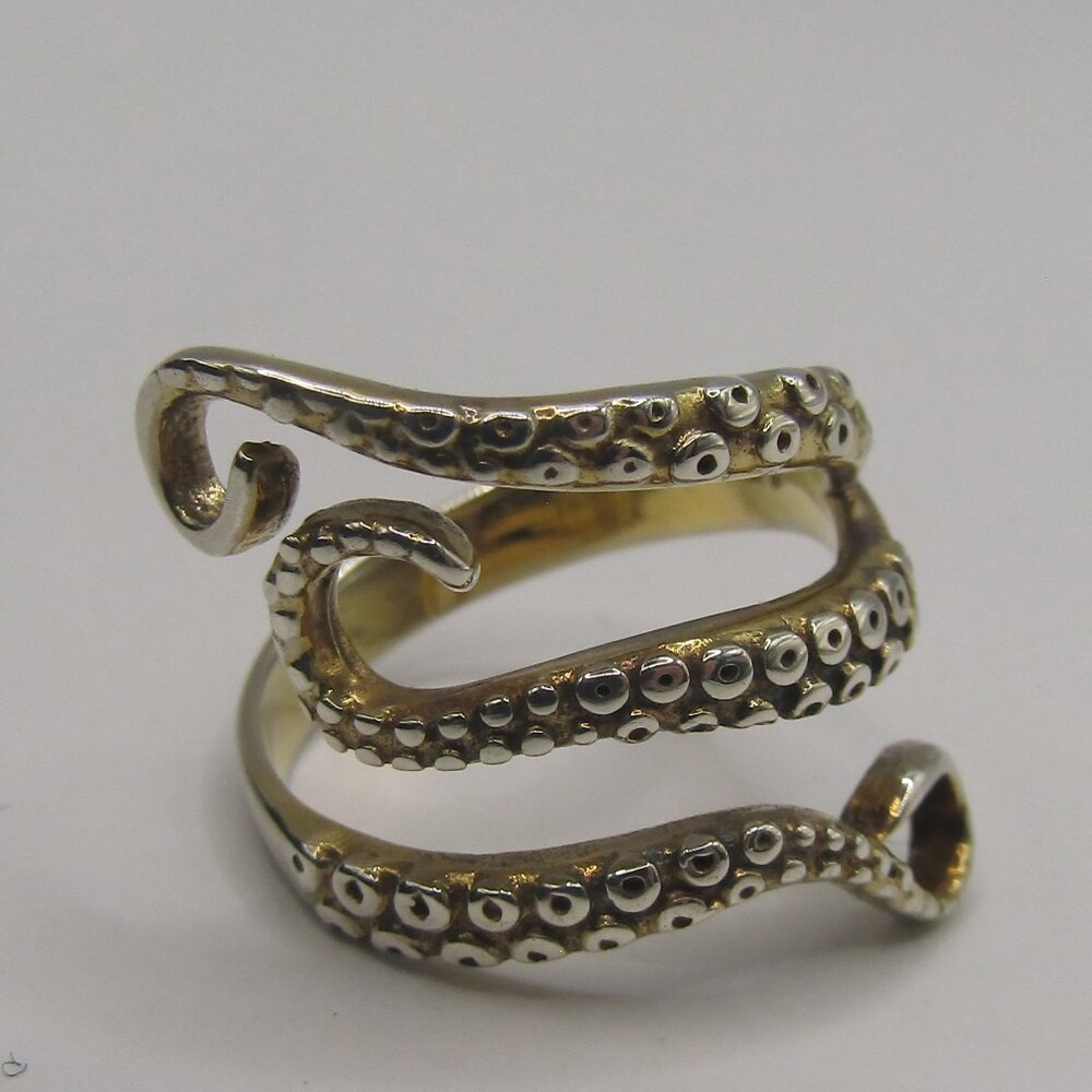 925 Silver Octopus Tentacle Ring - image 3
